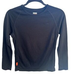 Icebreaker Merino Lightweight Long Sleeve Top Kids 11-12 Years Black Base Layer